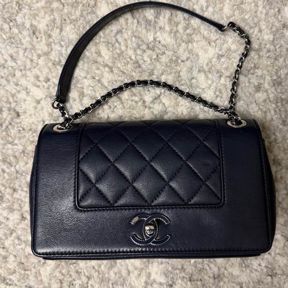 CHANEL Handbags - Chanel Navy Quilted Handbag